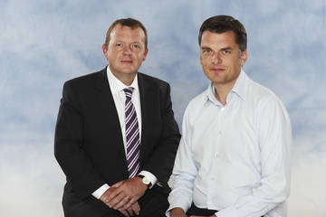 Venstre: Lars Løkke Rasmussen og Jan E. Jørgensen